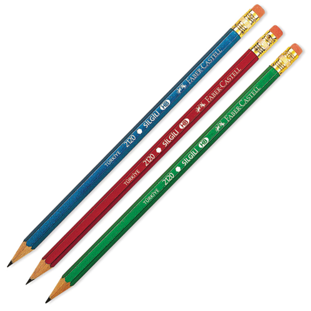 Faber-Castell Kurşun Kalem 2120 Köseli Silgili 2120
