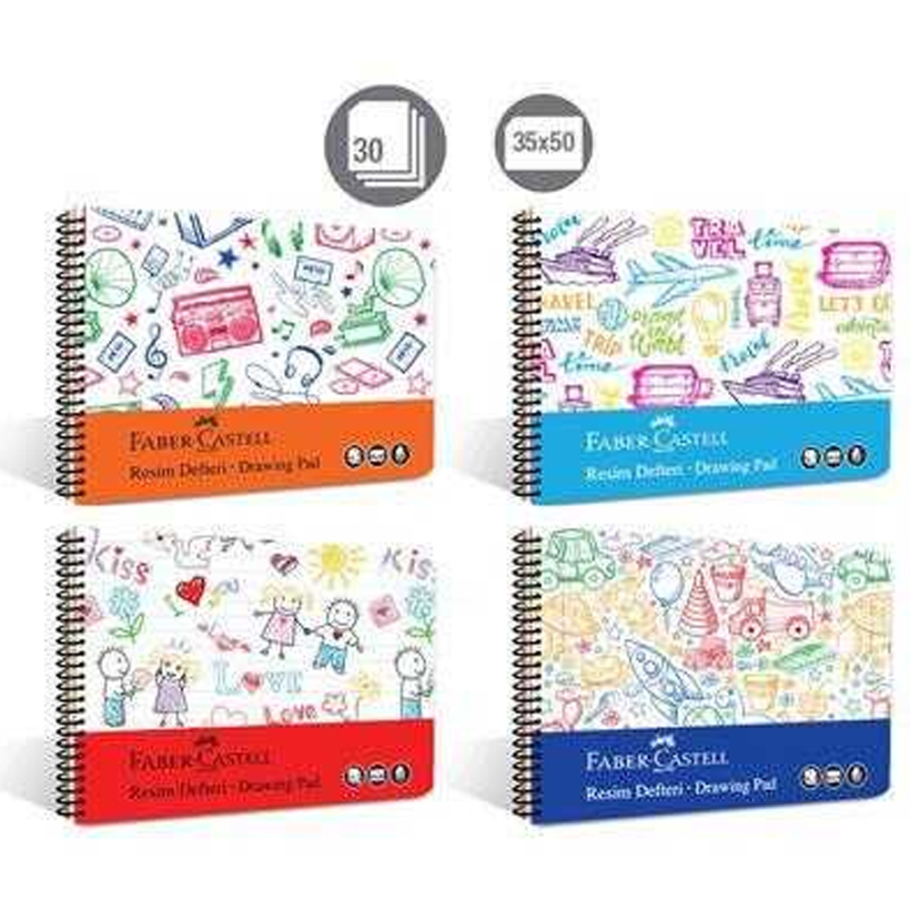 Faber-Castell Resim Defteri Plastik Kapak 2023 35x50