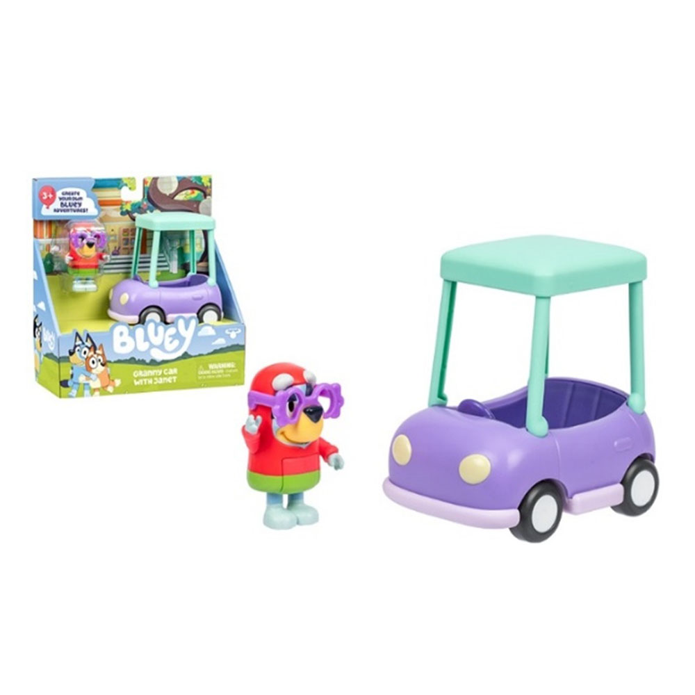 Bluey Buyukannenın Arabası Ve Janet Fıguru