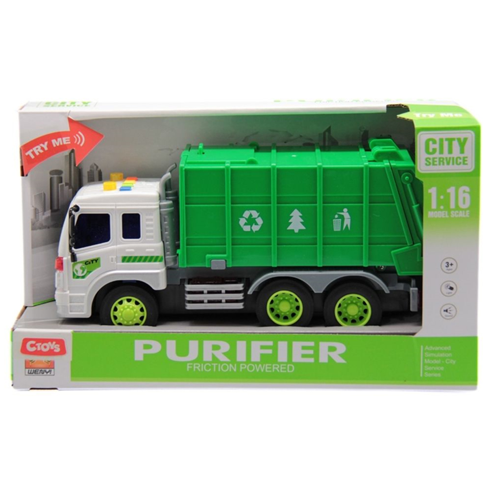 Ctoy Sesli Ve Pilli Çöp Kamyonu 1:16