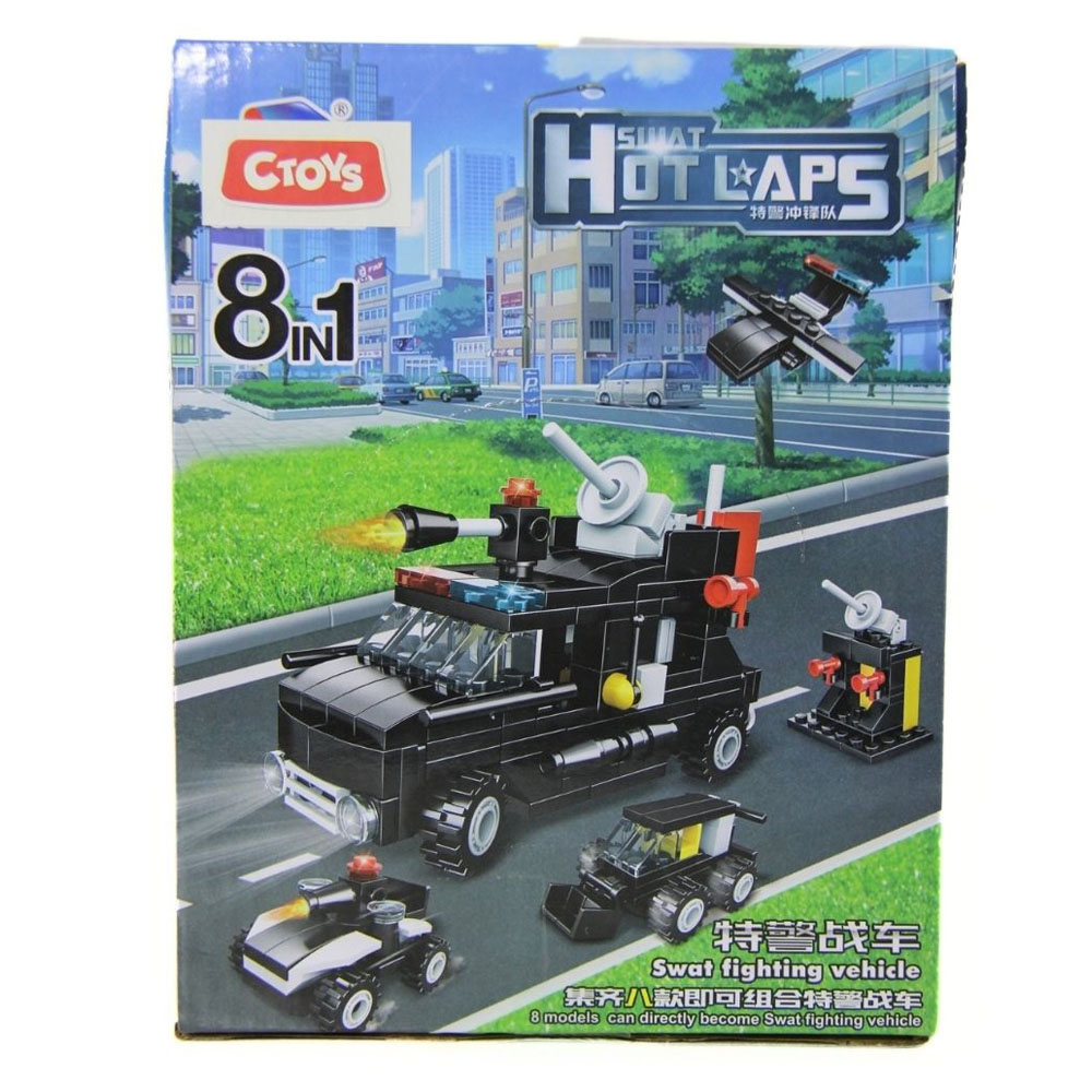 Ctoy Oyuncak Blok Mini Polis Arabaları