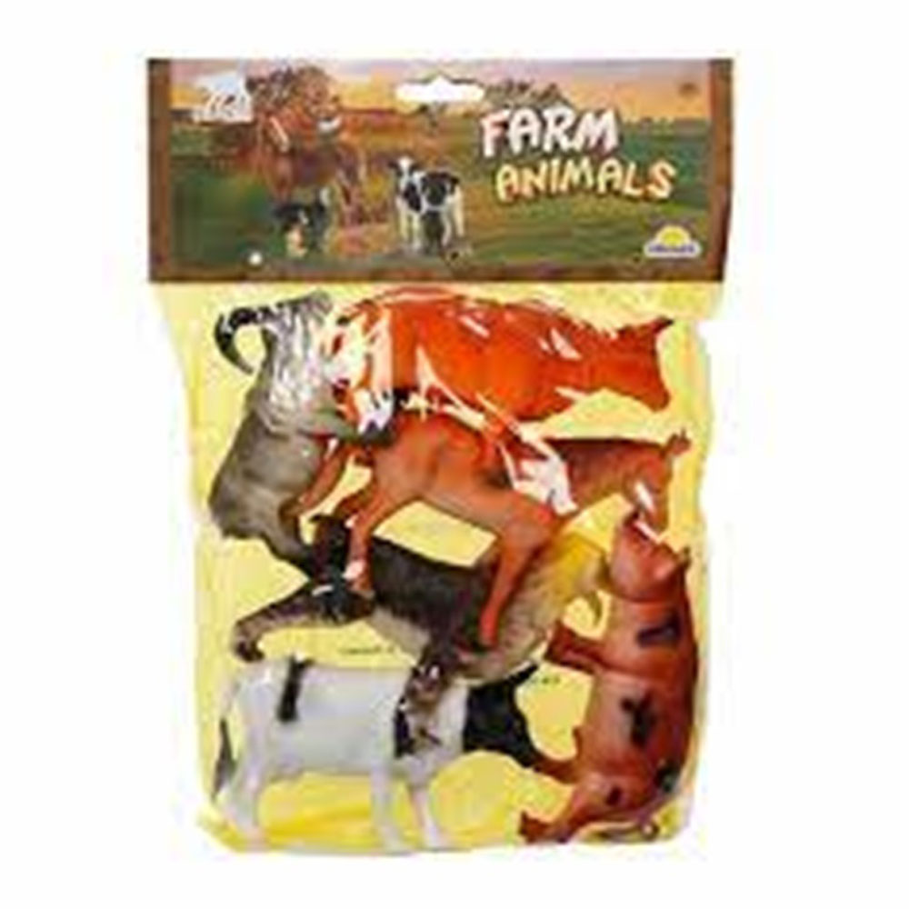 Sunman Oyuncak Çiftlik Hayvanları Büyük Poşet 6 Lı